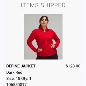 Lululemon size 18 Define Jacket